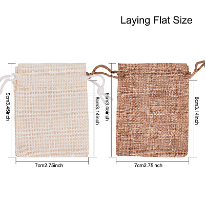 Burlap Packing Pouches Drawstring Bags ABAG-BC0001-08-9x7-1