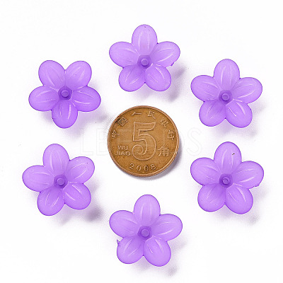 Frosted Acrylic Bead Caps X-MACR-S371-08A-747-1