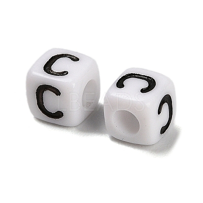 Opaque Acrylic Beads OACR-S076-01C-1