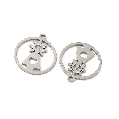 201 Stainless Steel Laser Cut Pendants STAS-P428-10P-03-1