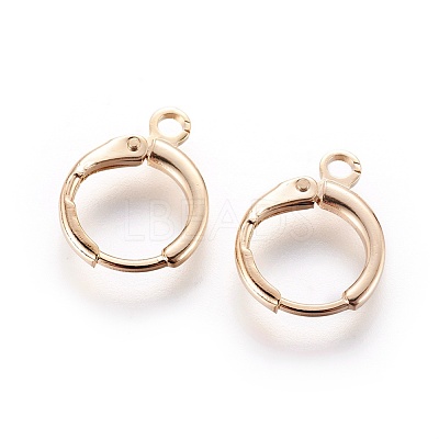 Brass Huggie Hoop Earring Findings KK-I649-08G-NF-1