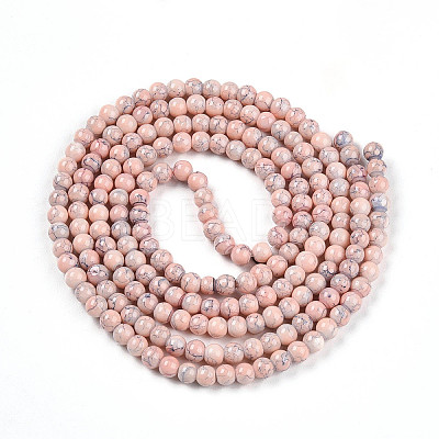 Baking Paint Glass Beads Strands DGLA-N003-4mm-C02-1