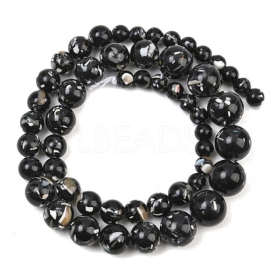 Synthetic Turquoise and Sea Shell Assembled Graduated Beads Strands GG-CBA2AE1-A07-F-1