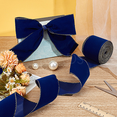 10 Yards Single Face Velvet Ribbon OCOR-WH0092-39C-1
