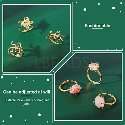 Open Adjustable Rings Base KK-PH0004-67-1