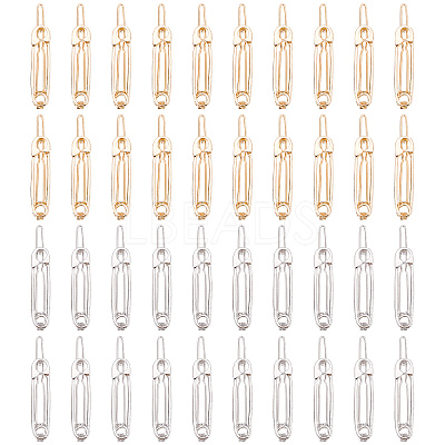 40Pcs 2 Colors Zinc Alloy Hair Pin PHAR-CP0001-09-1