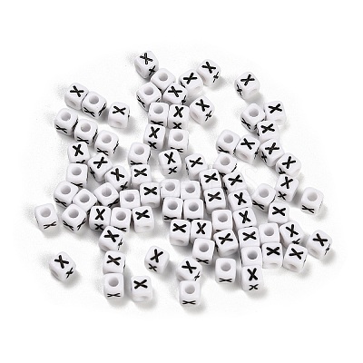 Opaque Acrylic Beads OACR-S076-01X-1