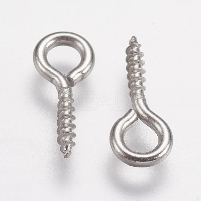Tarnish Resistant 304 Stainless Steel Screw Eye Pin Peg Bails STAS-K171-52P-12x5mm-1