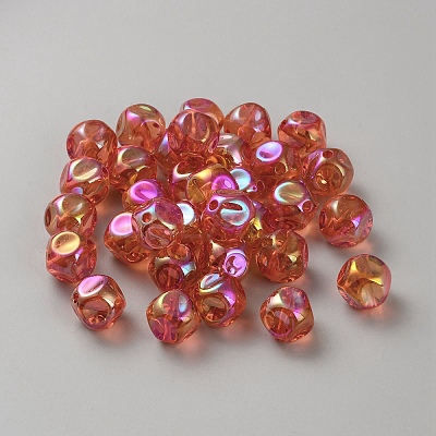 Plating Acrylic Beads LS-OACR-WH20006-01A-1