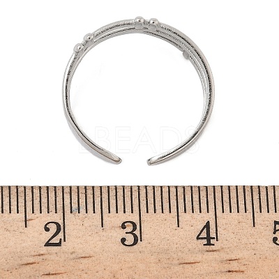 304 Stainless Steel Open Cuff Rings for Women RJEW-A079-04D-P-1