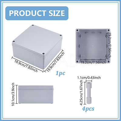 Outdoor Waterproof ABS Plastic Junction Box AJEW-WH0485-27A-1
