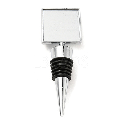 Alloy Wine Bottle Stopper Cabochon Settings AJEW-Z016-02D-P-1