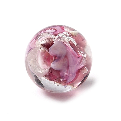 Handmade Silver Foil Glass Lampwork Beads GLAA-WH0036-03A-1