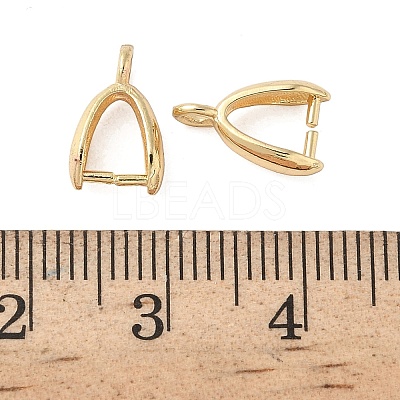 Rack Plating Brass Ice Pick Pinch Bails KK-Z030-05D-G-01-1