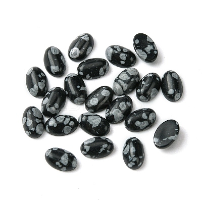 Synthetic Snowflake Obsidian Cabochons G-A094-01A-35-1