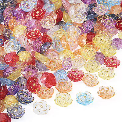 Camellia Transparency Acrylic Beads RESI-TA0004-27A-1