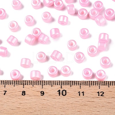 Baking Paint Pearlized Glass Seed Beads SEED-T008-03H-1