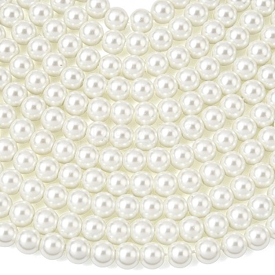 Eco-Friendly Dyed Glass Pearl Round Beads Strands HY-A008-6mm-RB001-1