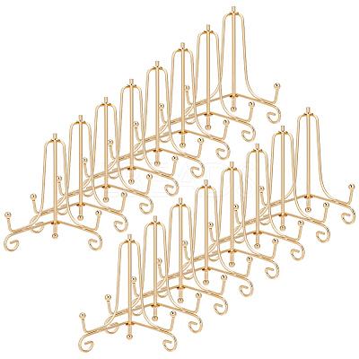 16Pcs Folding Iron Display Easels for Decorative Plates Photo Frames AJEW-GO0004-47B-1