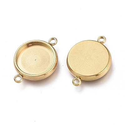 Ion Plating(IP) 304 Stainless Steel Cabochon Connector Settings STAS-I161-03E-G-1