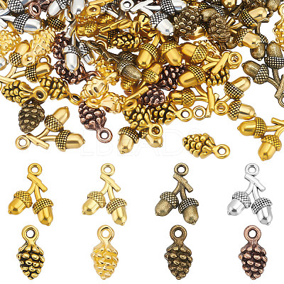 96Pcs 8 Style Tibetan Style Alloy Pendants Sets TIBEP-FG0001-04-1
