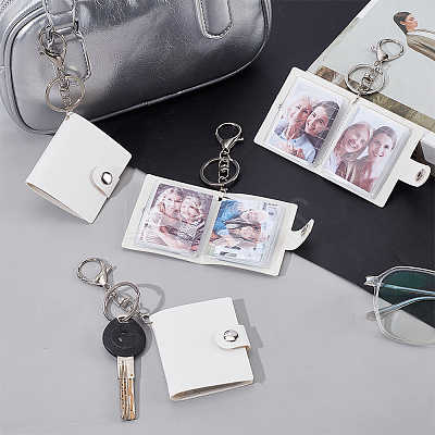 2 Inch Mini PU Leather Photo Albums with Zinc Alloy and Iron Clasps AJEW-WH0816-435P-1
