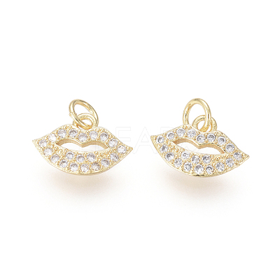 Brass Charms ZIRC-L087-032G-1