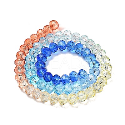 Transparent Painted Glass Beads Strands X1-DGLA-A034-T8mm-A13-1