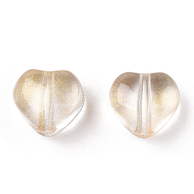 Transparent Spray Painted Glass Beads GLAA-R211-02-B03-1