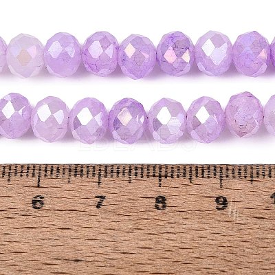 Electroplate Crackle Imitation Jade Glass Beads Strands LS-EGLA-Q131-02C-04-1