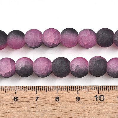 Crackle Glass Beads Strands GLAA-N009-10mm-09-1