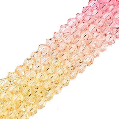 Gradient Color Baking Paint Glass Bead Strands X1-DGLA-A039-T6mm-A02-1