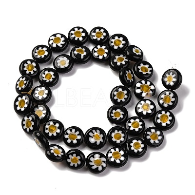 Handmade Millefiori Lampwork Beads Strands LAMP-G164-04J-1
