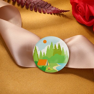 Tinplate Brooch JEWB-WH0012-020-1