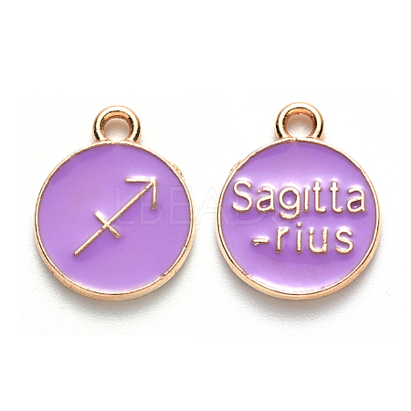 Alloy Enamel Pendants ENAM-S124-01B-01F-1