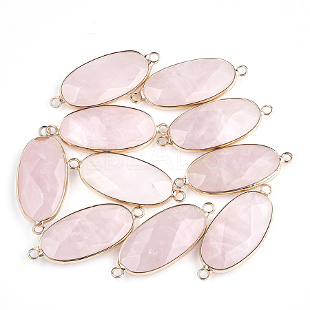 Natural Rose Quartz Links connectors X-G-S344-03G-1