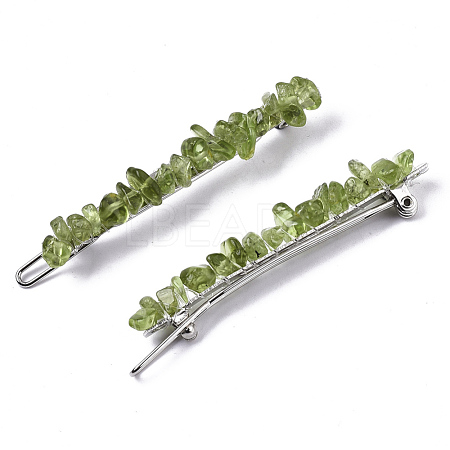 Platinum Plated Alloy French Hair Barrettes PHAR-T003-01D-1