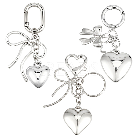3Pcs 3 Styles Alloy Keychains KEYC-PH0002-36-1