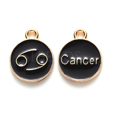 Alloy Enamel Pendants ENAM-S124-01B-08D-1