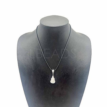 Natural Quartz Crystal Gourd Pendant Necklaces WJ9079-4-1