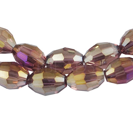 Glass Beads Strands X-GC4X6MMC03Y-AB-1