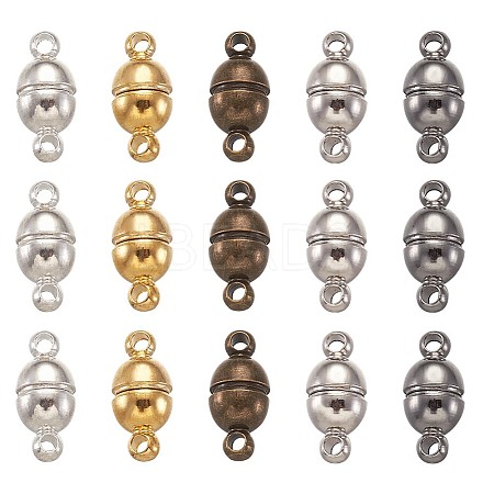 Round Brass Magnetic Clasps KK-TA0007-48-1