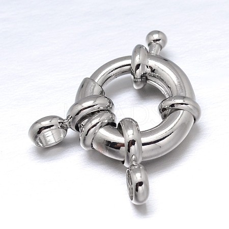 Brass Spring Ring Clasps KK-L082C-01P-1