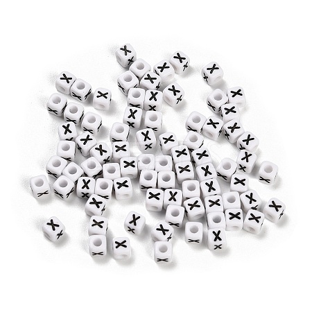 Opaque Acrylic Beads OACR-S076-01X-1