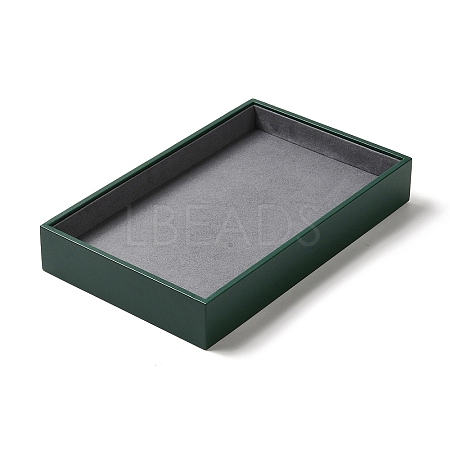 Rectangle PU Leather Jewelry Trays with Gray Velvet Inside VBOX-C003-02-1