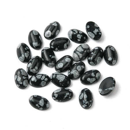 Synthetic Snowflake Obsidian Cabochons G-A094-01A-35-1