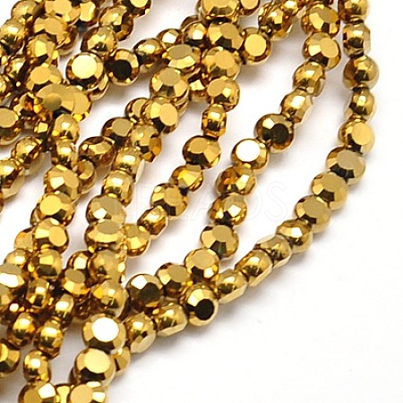 Electroplate Glass Beads Strands EGLA-A002-4mm-F25-1