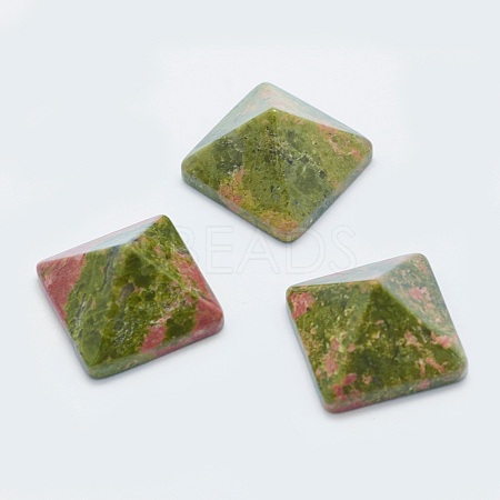 Natural Unakite Cabochons G-G759-Y14-1