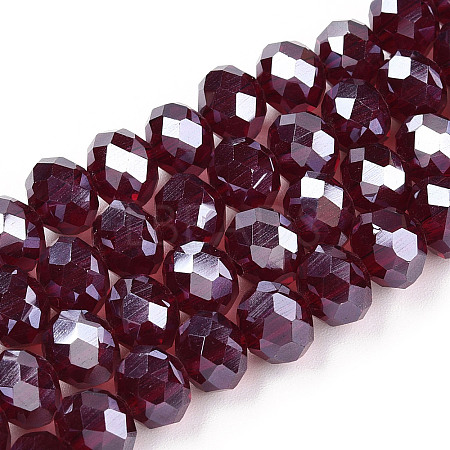 Electroplate Glass Beads Strands EGLA-A034-T3mm-A28-1