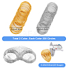 400Pcs 2 Colors Steel Memory Wire FIND-SP0002-07-2